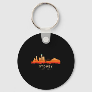 Chaveiro Vintage Retro Style Landscape Sun Skyline Sydney A