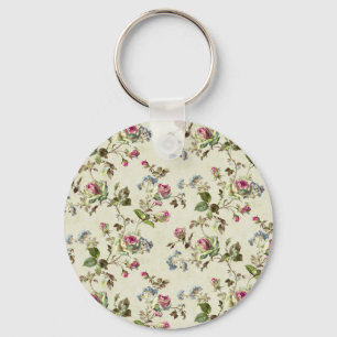 Chaveiro Vintage Rose Floral Pattern Shabby chic