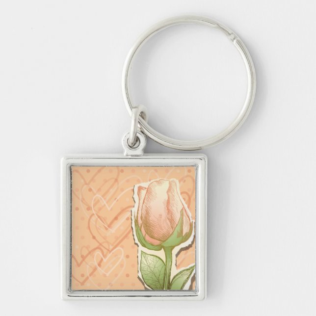 Chaveiro Vintage rosebud (Frente)