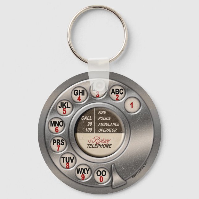 Chaveiro Vintage Rotary Phone (Frente)