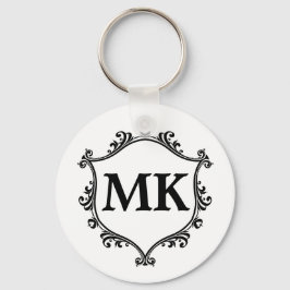 Chaveiro Vintage royal shield - nome personalizado monogram