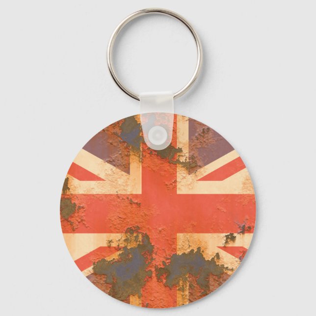 Chaveiro Vintage Rusted Kingdom Flag (Frente)