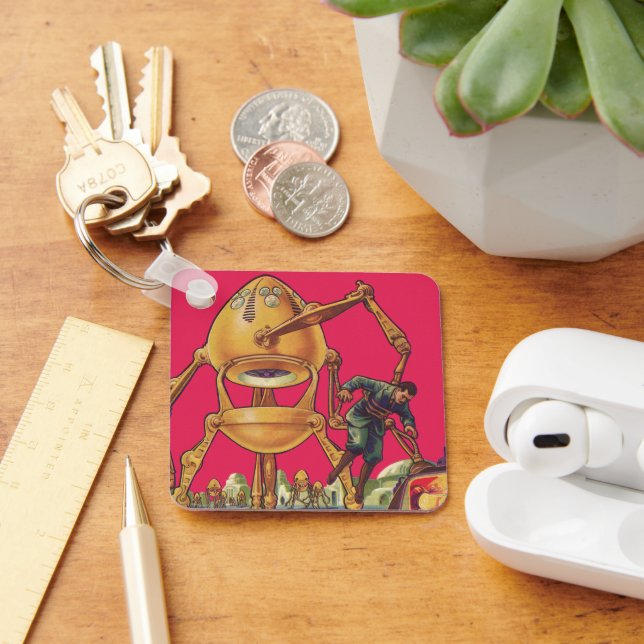 Chaveiro Vintage Science Ficting Alienígena Robô Captura Ho (Mesa)