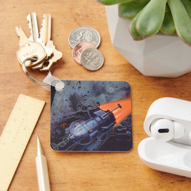 Chaveiro Vintage Science Fiction, Moon Rocket Off (Mesa)