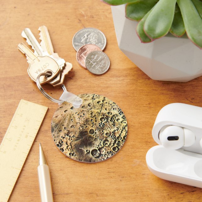 Chaveiro Vintage Science Fiction, Rocket Ship Over the Moon (Mesa)