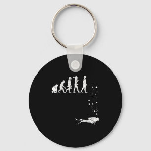 Chaveiro Vintage Scuba Merging Evolution Funny Diver Gift D