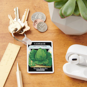 Chaveiro Vintage Seed Packet Label Art, Lixo Verde