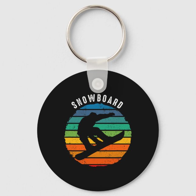 Chaveiro Vintage Snowboard Clothing - Snowboard Sunset (Frente)