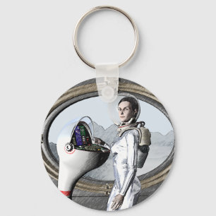Chaveiro vintage spacegirl