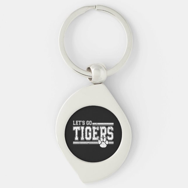 Chaveiro Vintage Tigers School Sports Name Retro (Frente)