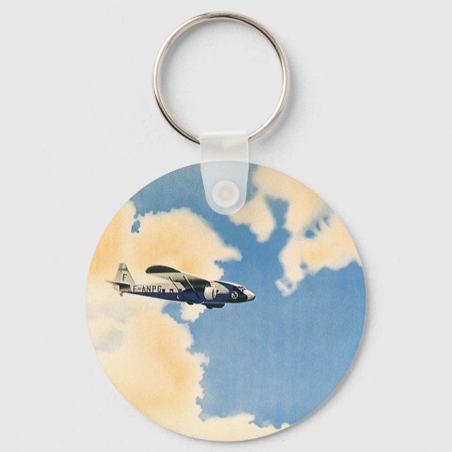 Chaveiro Vintage Transportation, Albatross Airplane (Frente)