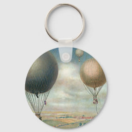Chaveiro Vintage Transportation Hot Air Balons, Dirigível