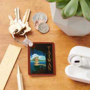 Chaveiro Vintage Travel Ásia, Torre de Camadas Pagode de Ta