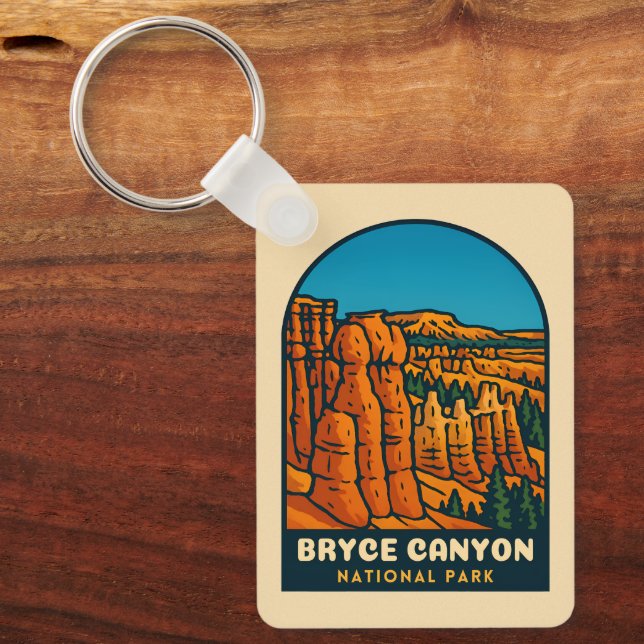 Chaveiro Vintage Travel Bryce Canyon National Park Retro (Frente)