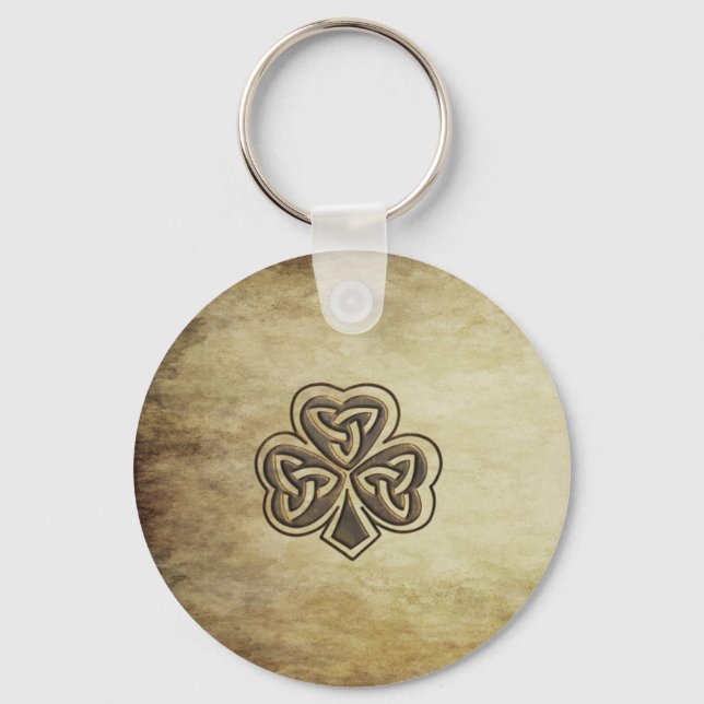 Chaveiro Vintage trendage grundge Irish shamrock (Frente)