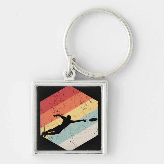 Chaveiro Vintage Ultimate Frisbee Sport Retro (Frente)