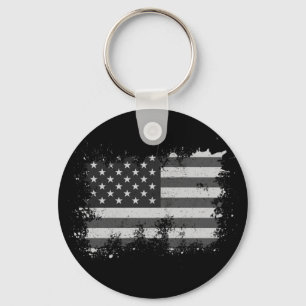 Chaveiro Vintage USA Flag Afastou 4 De Julho Patriótico