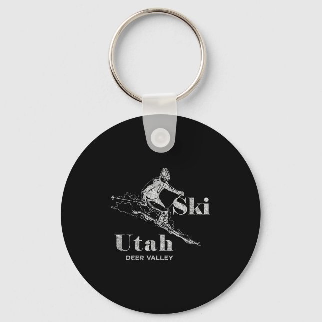 Chaveiro Vintage Utah Deer Valley Skiing Tee (Frente)