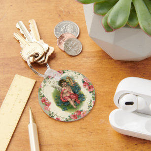 Chaveiro Vintage Victorian Dia de os namorados Cherub ao te
