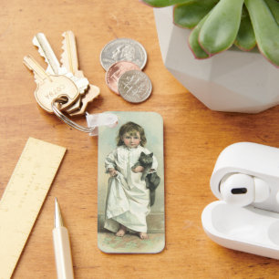 Chaveiro Vintage Victorian Girl in a Nightvestido with Your