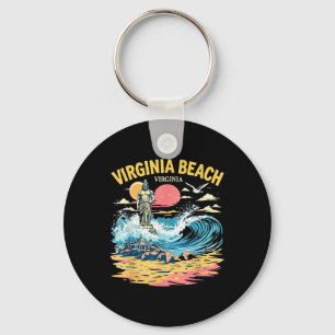 Chaveiro Vintage Virginia Beach Virginia Sunset Beach Citys