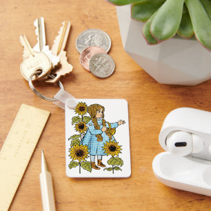 Chaveiro Vintage Wizard de Oz Fairy Tale Dorothy Sunflower