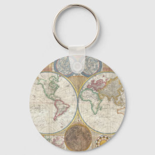 Chaveiro Vintage WORLD MAP
