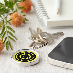 Chaveiro Vintage Yellow Black Oda Japan Mon Vector Art