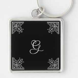 Chaveiro Vintagem Branca e Negra Branca Personalizada