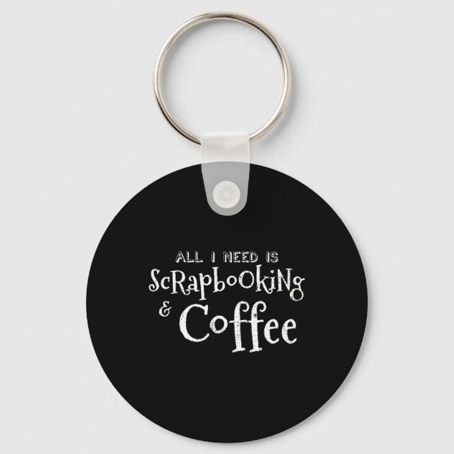 Chaveiro Vintagem de Café de Scrapbooking (Frente)