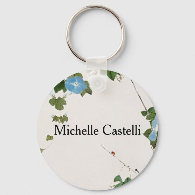 Chaveiro Vintagem Floral Mínima Clássica Profissional (Frente)