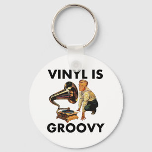 Chaveiro Vinyl é o Groovy Record Coletor Humor Funny Pun