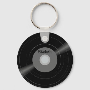 Chaveiro Vinyl Record Name Monograma Student Gift