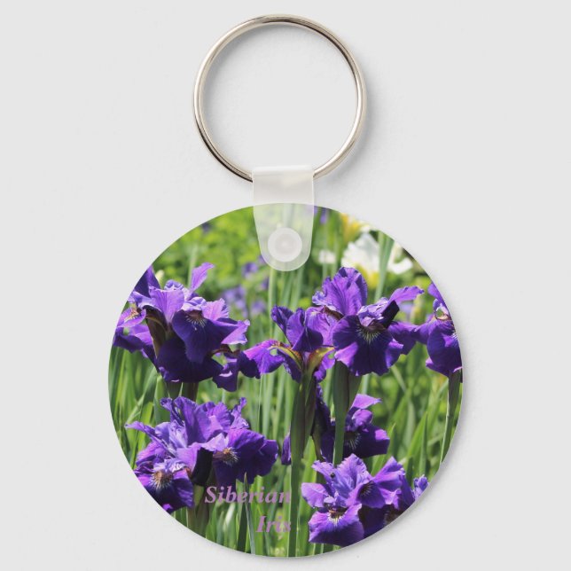 Chaveiro Violet Blue & White Siberian Iris (Frente)