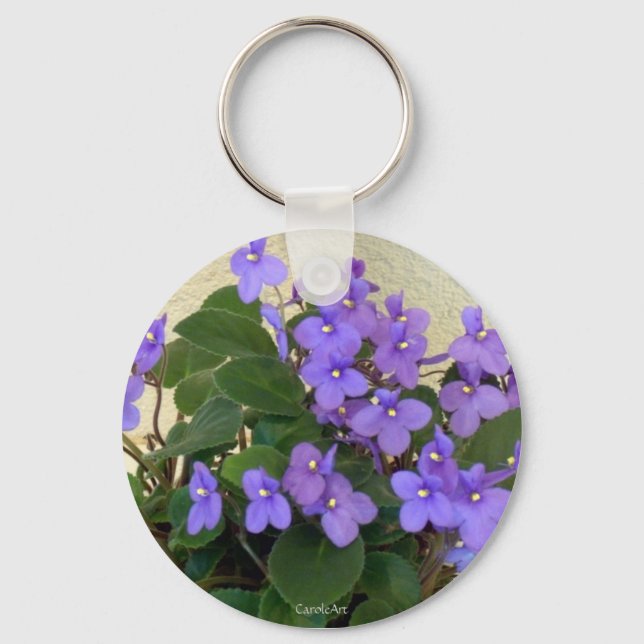 Chaveiro Violetas azuis (Frente)