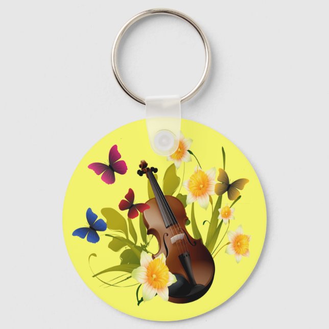 CHAVEIRO VIOLINA, FLORES E BORRACHAS (Frente)