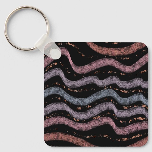 Chaveiro Viper Snake Skin Drawing Pattern Soft Pastel Color (Frente)