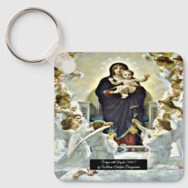 Chaveiro Virgem com Anjos Bouguereau 