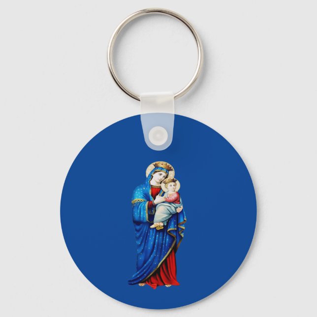 Chaveiro Virgem Maria com Menino Jesus (Frente)