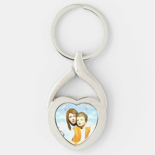 Chaveiro Virgem Maria e o Criança Jesus (Frente)