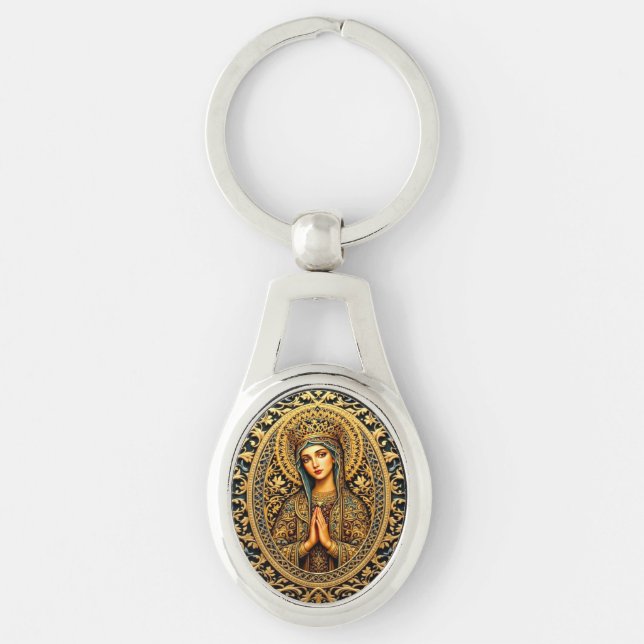 Chaveiro Virgem ouro Reverence Maria (Frente)