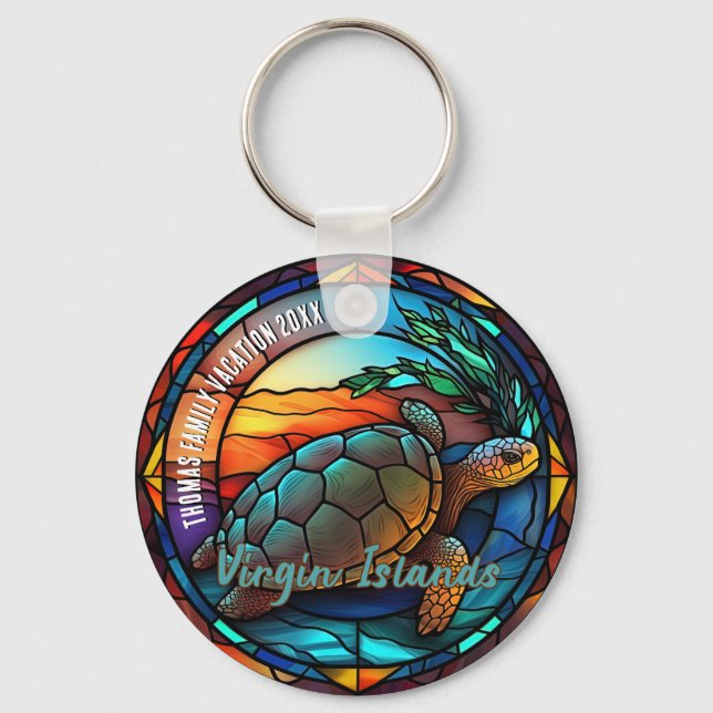 Chaveiro Virgin Islands Vacation Souvenir  (Frente)