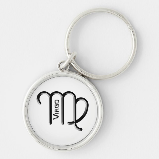 Chaveiro VIRGO, Design abstrato do Sinal Zodiac, (Frente)