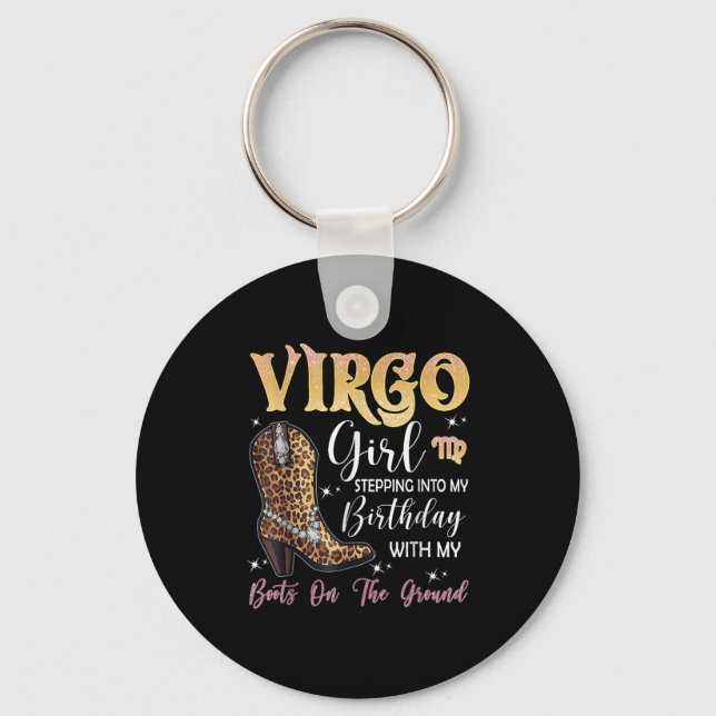 Chaveiro Virgo Zodiac Sinal Indo Para O Meu Semestre de Ani (Frente)