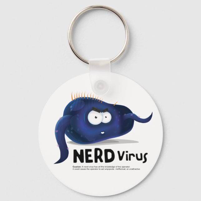 Chaveiro Vírus do nerd (Frente)