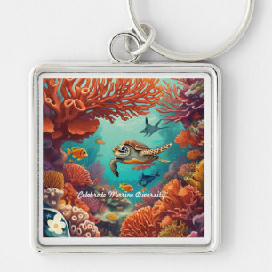 Chaveiro "Visões de coral"