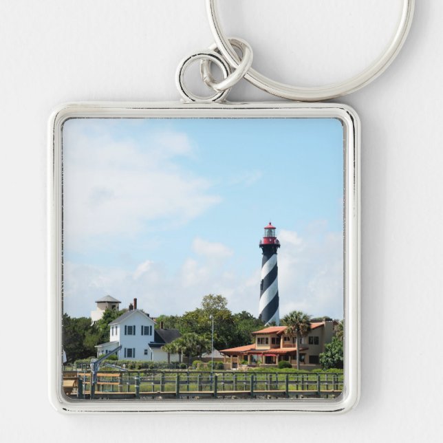 Chaveiro Vista cénico farol de St Augustine, Florida (Frente)
