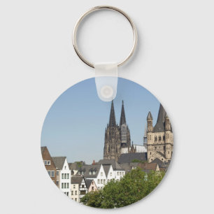 Chaveiro Vista da cidade de Koeln (água de Colônia) em