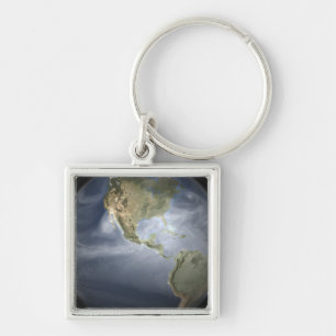 Chaveiro Vista da Terra do cheio mostrando vapor de água