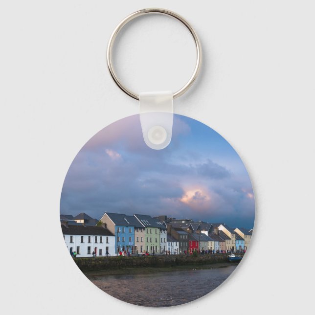 Chaveiro Vista de Claddagh da longa caminhada e dos velhos  (Frente)